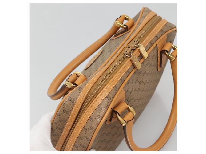 Gucci Borsa a mano Micro GG Supreme in PVC beige e oro 000 39 0030 Auth BA3431 D'oro - vista 6