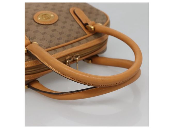 Gucci Borsa a mano Micro GG Supreme in PVC beige e oro 000 39 0030 Auth BA3431 D'oro - vista 7
