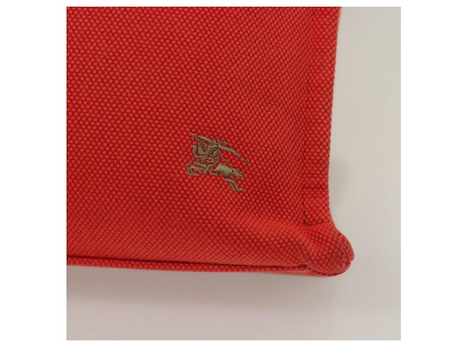 Burberry Blue Label Tragetasche aus rotem Canvas mit silberner Authentizität bs27161 - Ansicht 10