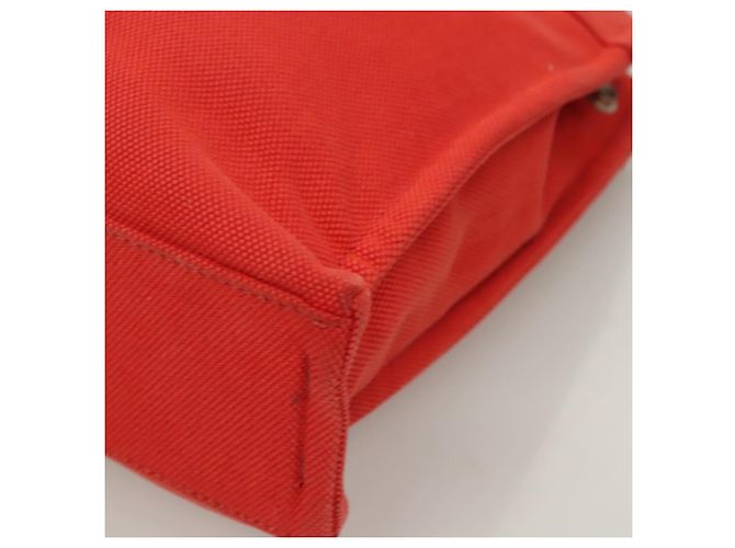 Burberry Blue Label Tragetasche aus rotem Canvas mit silberner Authentizität bs27161 - Ansicht 14