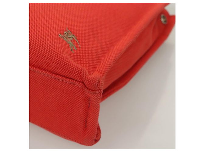Burberry Blue Label Tragetasche aus rotem Canvas mit silberner Authentizität bs27161 - Ansicht 16