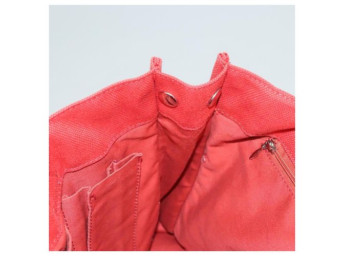 Burberry Blue Label Tragetasche aus rotem Canvas mit silberner Authentizität bs27161 - Ansicht 18