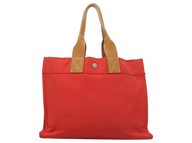 Burberry Blue Label Tragetasche aus rotem Canvas mit silberner Authentizität bs27161 - Ansicht 2