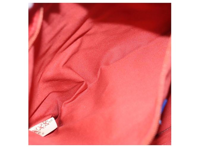 Burberry Blue Label Tragetasche aus rotem Canvas mit silberner Authentizität bs27161 - Ansicht 20