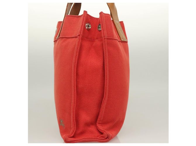 Burberry Blue Label Tragetasche aus rotem Canvas mit silberner Authentizität bs27161 - Ansicht 3