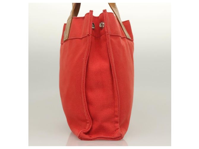 Burberry Blue Label Tragetasche aus rotem Canvas mit silberner Authentizität bs27161 - Ansicht 4
