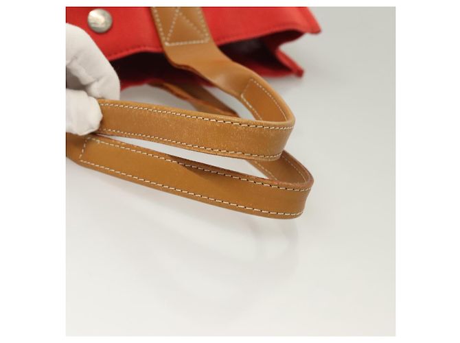Burberry Blue Label Tragetasche aus rotem Canvas mit silberner Authentizität bs27161 - Ansicht 7