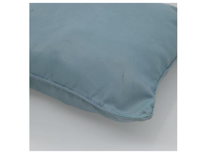Borsa a spalla PRADA in nylon blu argento autentica mr1407 - vista 14