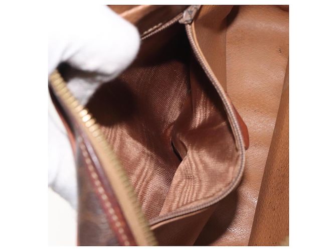 Céline Borsa a spalla in tela Macadam CELINE in pelle PVC marrone oro Auth bs27307 D'oro - vista 11