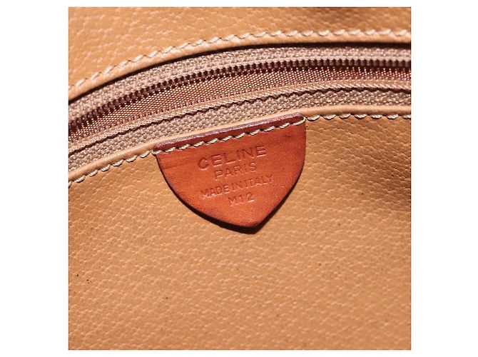 Céline Borsa a spalla in tela Macadam CELINE in pelle PVC marrone oro Auth bs27307 D'oro - vista 12