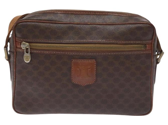 Céline Borsa a spalla in tela Macadam CELINE in pelle PVC marrone oro Auth bs27307 D'oro - vista 13