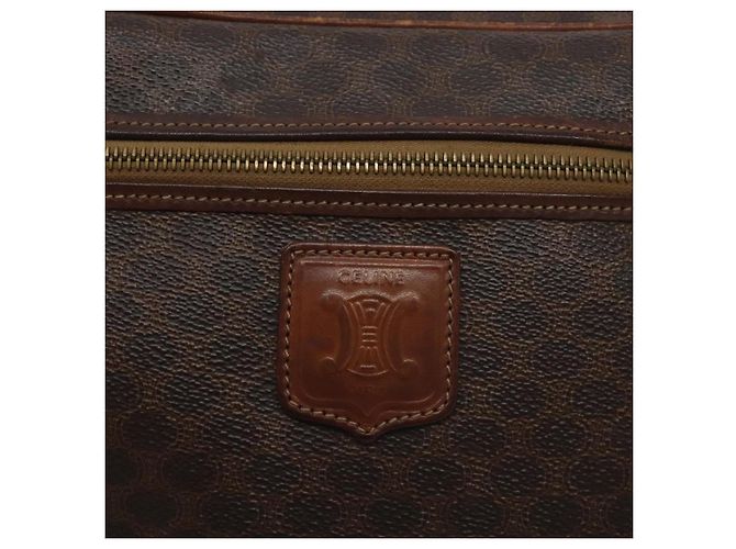 Céline Borsa a spalla in tela Macadam CELINE in pelle PVC marrone oro Auth bs27307 D'oro - vista 18
