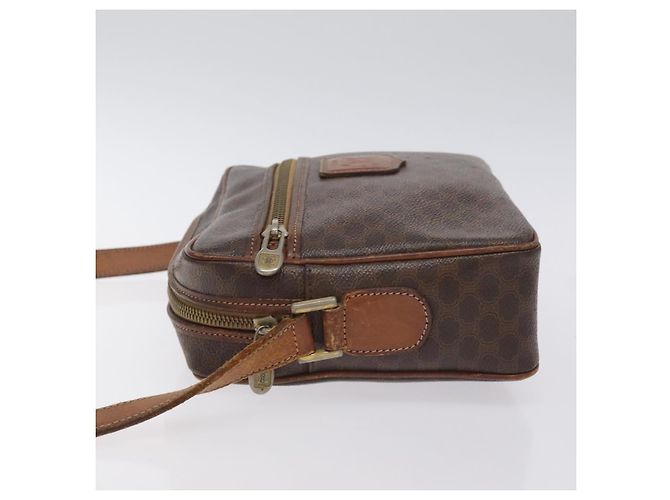 Céline Borsa a spalla in tela Macadam CELINE in pelle PVC marrone oro Auth bs27307 D'oro - vista 4