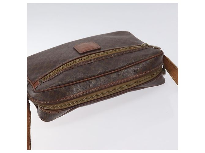 Céline Borsa a spalla in tela Macadam CELINE in pelle PVC marrone oro Auth bs27307 D'oro - vista 6