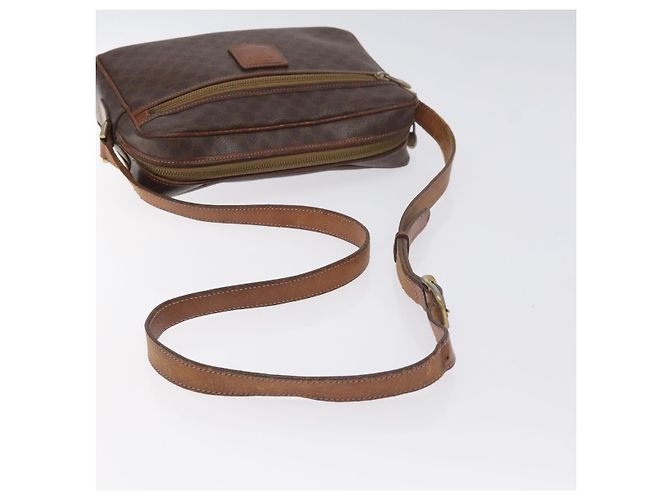Céline Borsa a spalla in tela Macadam CELINE in pelle PVC marrone oro Auth bs27307 D'oro - vista 7