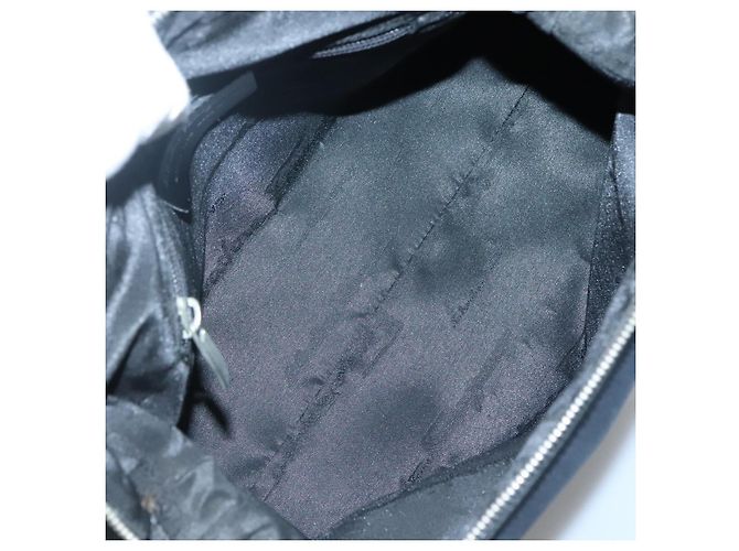 Borsa a mano Salvatore Ferragamo in nylon e pelle nera argento autentica bs27088 Nero - vista 11
