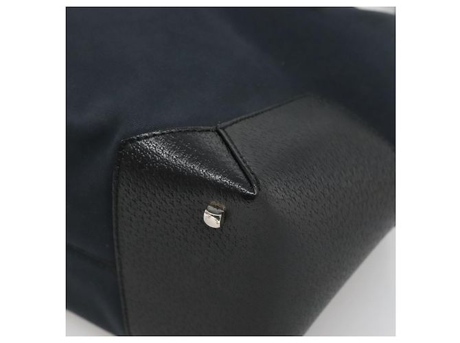 Borsa a mano Salvatore Ferragamo in nylon e pelle nera argento autentica bs27088 Nero - vista 15