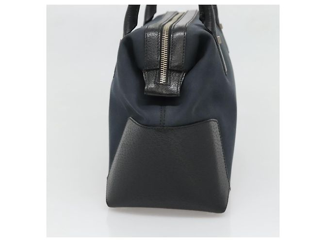 Borsa a mano Salvatore Ferragamo in nylon e pelle nera argento autentica bs27088 Nero - vista 3