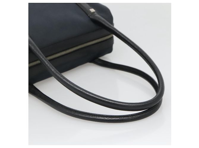 Borsa a mano Salvatore Ferragamo in nylon e pelle nera argento autentica bs27088 Nero - vista 7