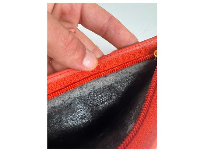 Vintage Loewe Madrid Leder Kosmetiktasche rot - Ansicht 4
