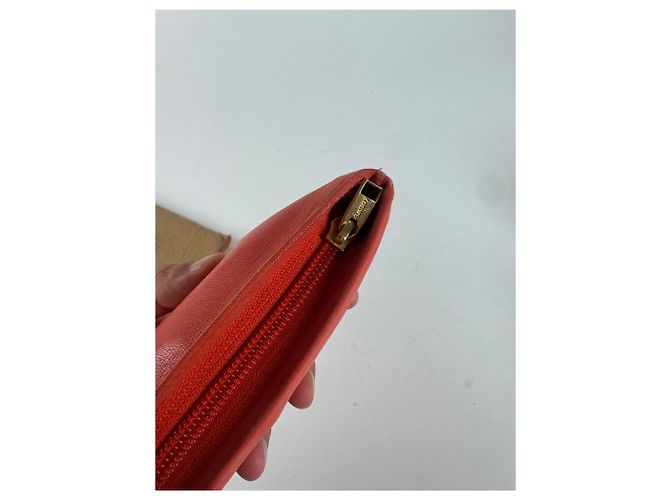 Vintage Loewe Madrid Leder Kosmetiktasche rot - Ansicht 6