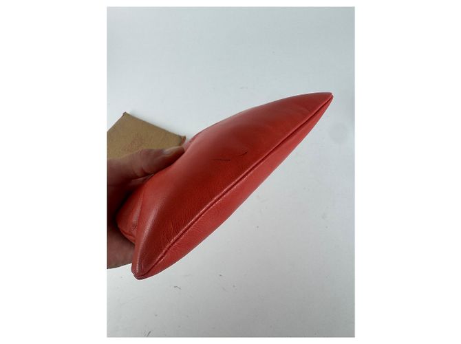 Vintage Loewe Madrid Leder Kosmetiktasche rot - Ansicht 7