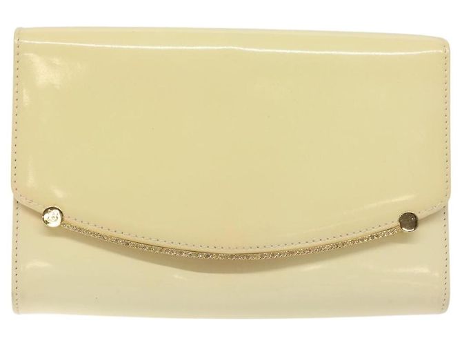 BALLY Borsa a Spalla con Catena in Pelle Verniciata Giallo Oro Auth ti3256 D'oro - vista 13