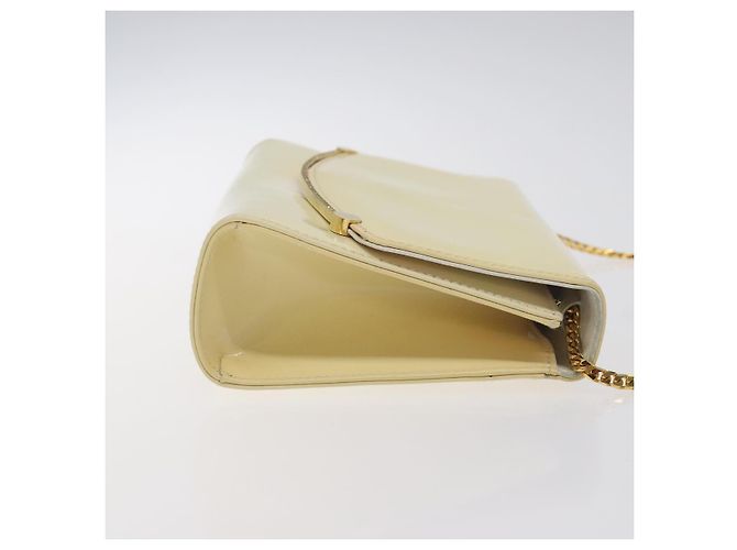 BALLY Borsa a Spalla con Catena in Pelle Verniciata Giallo Oro Auth ti3256 D'oro - vista 3