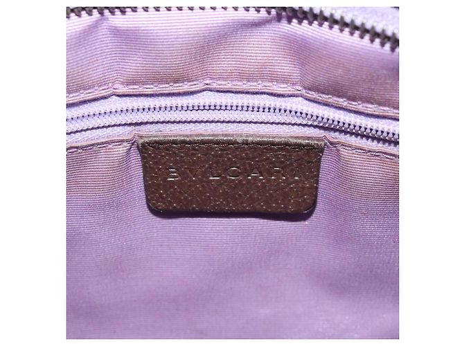 Bulgari BVLGARI Logo Mania Handtasche aus Canvas Beige Silber Authentisch BA3600 - Ansicht 18