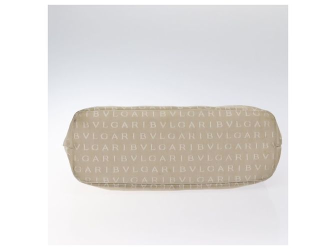 Bulgari BVLGARI Logo Mania Handtasche aus Canvas Beige Silber Authentisch BA3600 - Ansicht 5