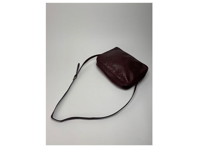 Céline Vintage Celine Triomphe Monogramm Leder Tasche lila - Ansicht 11