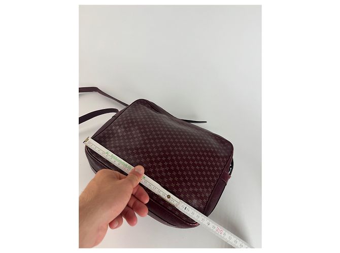 Céline Vintage Celine Triomphe Monogramm Leder Tasche lila - Ansicht 12