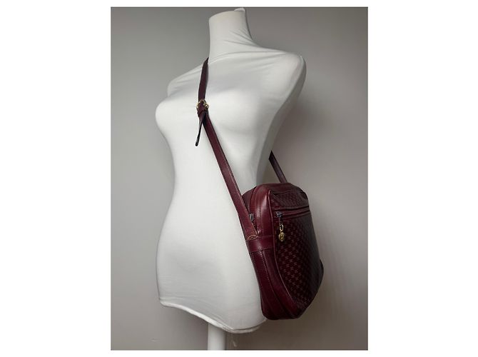 Céline Vintage Celine Triomphe Monogramm Leder Tasche lila - Ansicht 15