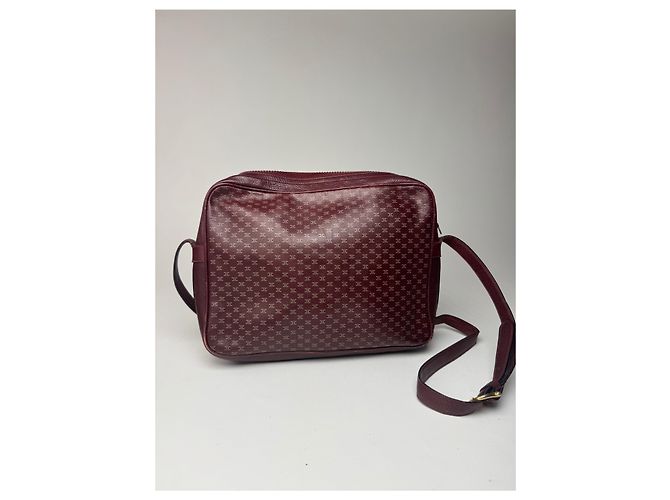 Céline Vintage Celine Triomphe Monogramm Leder Tasche lila - Ansicht 3