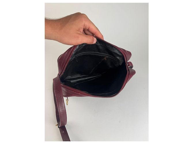 Céline Vintage Celine Triomphe Monogramm Leder Tasche lila - Ansicht 4