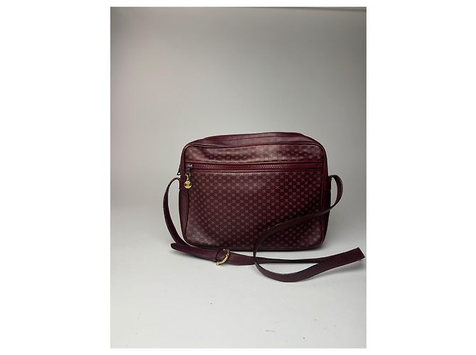 Céline Vintage Celine Triomphe Monogramm Leder Tasche lila - Ansicht 7