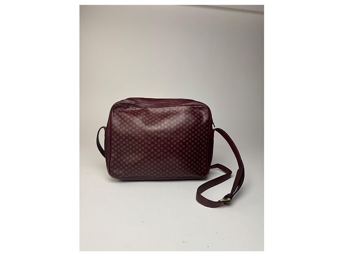 Céline Vintage Celine Triomphe Monogramm Leder Tasche lila - Ansicht 8