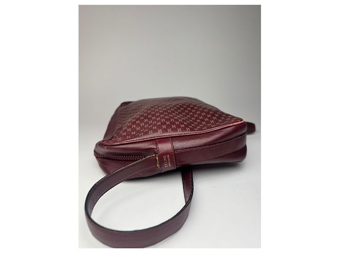 Céline Vintage Celine Triomphe Monogramm Leder Tasche lila - Ansicht 9