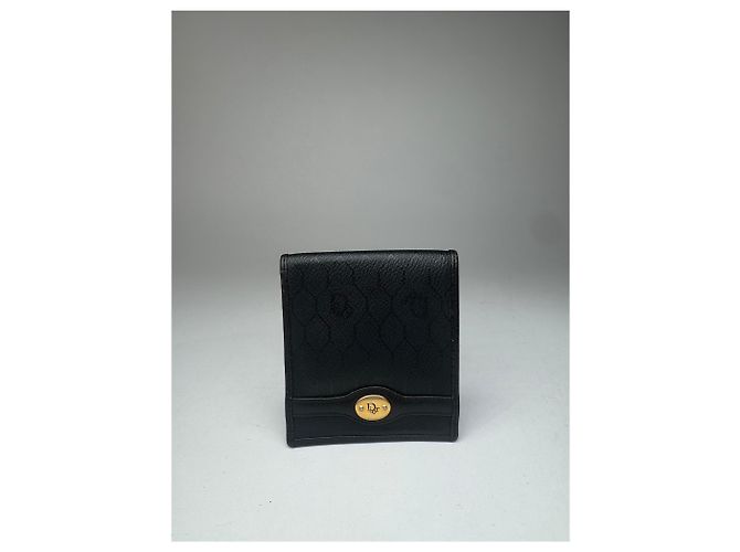 Portafoglio in pelle vintage Dior nero - vista 3