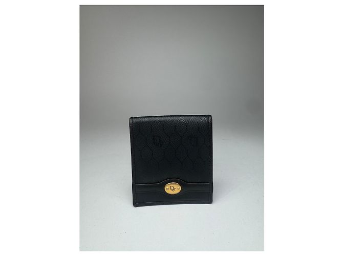 Portafoglio in pelle vintage Dior nero - vista 6