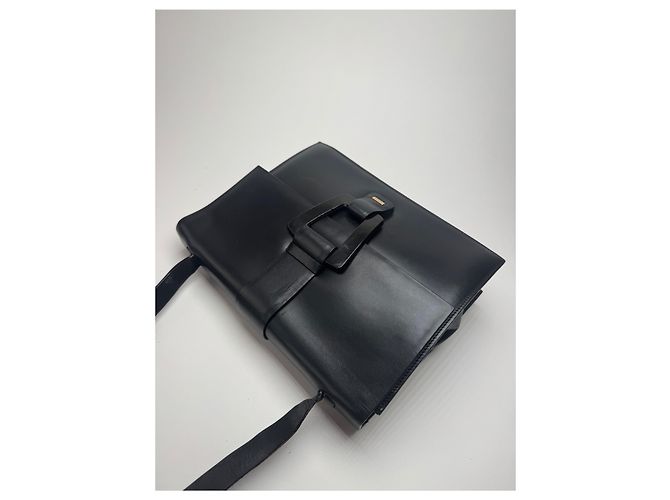 Vintage Gucci Ledertasche schwarz - Ansicht 10
