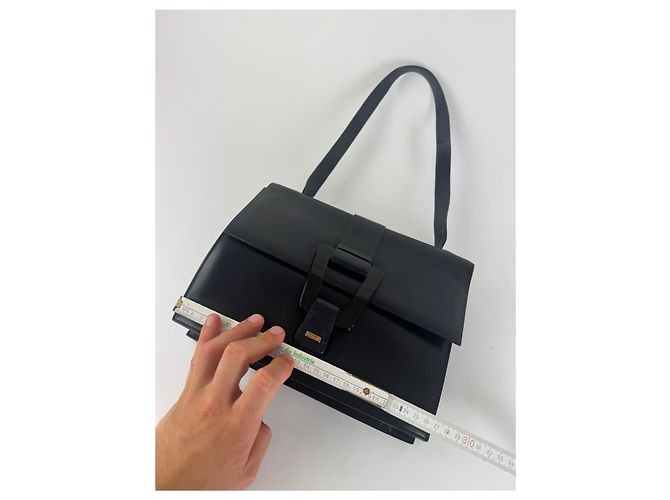 Vintage Gucci Ledertasche schwarz - Ansicht 12