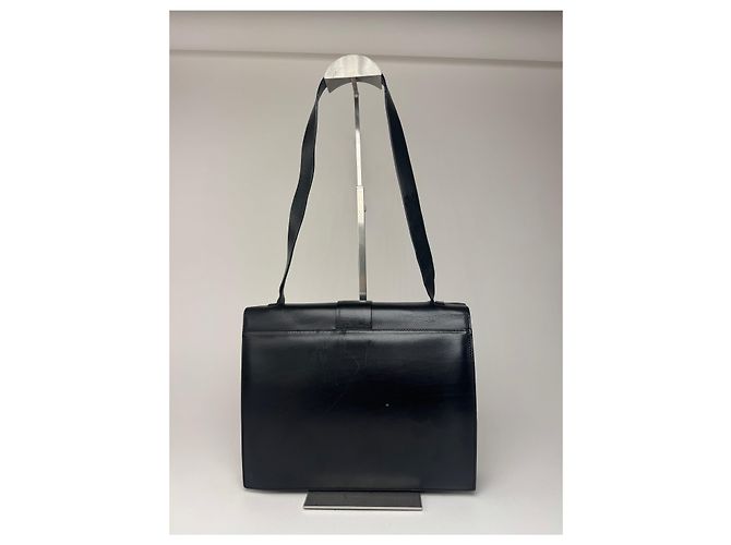 Vintage Gucci Ledertasche schwarz - Ansicht 15