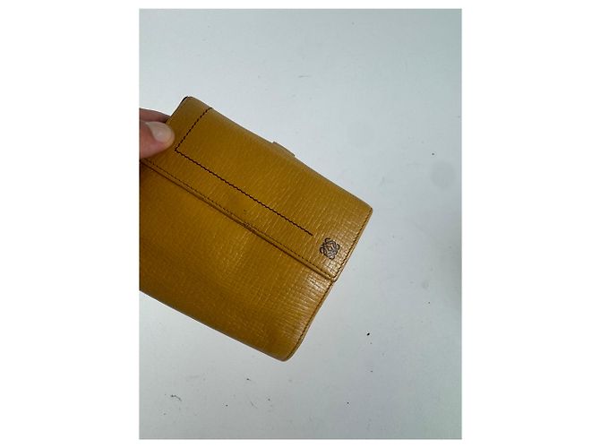 Vintage Loewe Leather wallet yellow - view 9