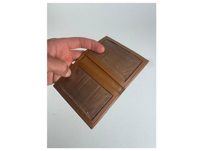 Triomphe Céline Vintage Celine Monogramm Leather Card Holder Brown - view 13