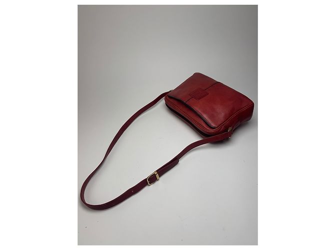Vintage Givenchy Ledertasche rot - Ansicht 10