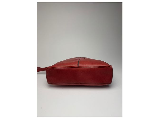Vintage Givenchy Ledertasche rot - Ansicht 11