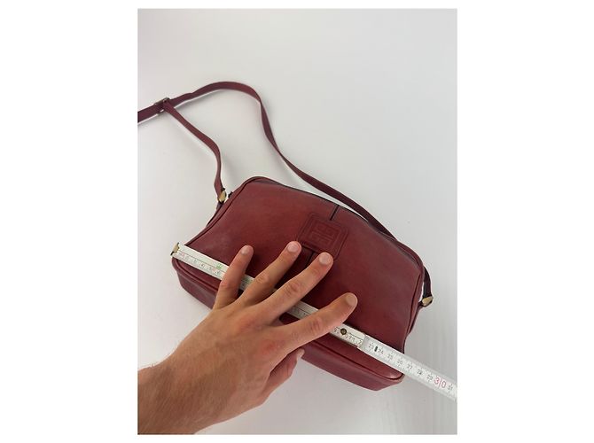 Vintage Givenchy Ledertasche rot - Ansicht 12