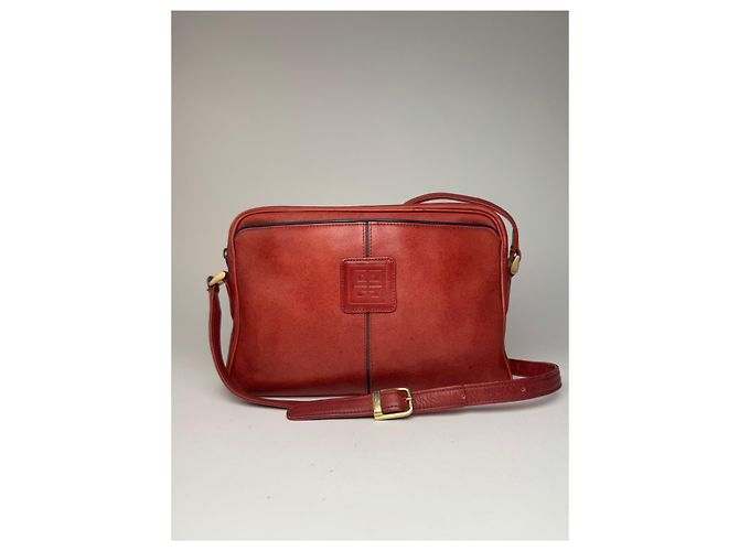 Vintage Givenchy Ledertasche rot - Ansicht 15