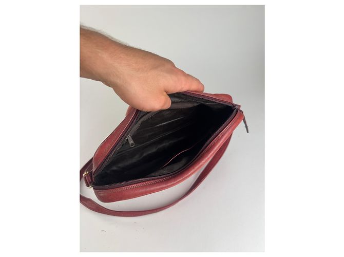 Vintage Givenchy Ledertasche rot - Ansicht 3